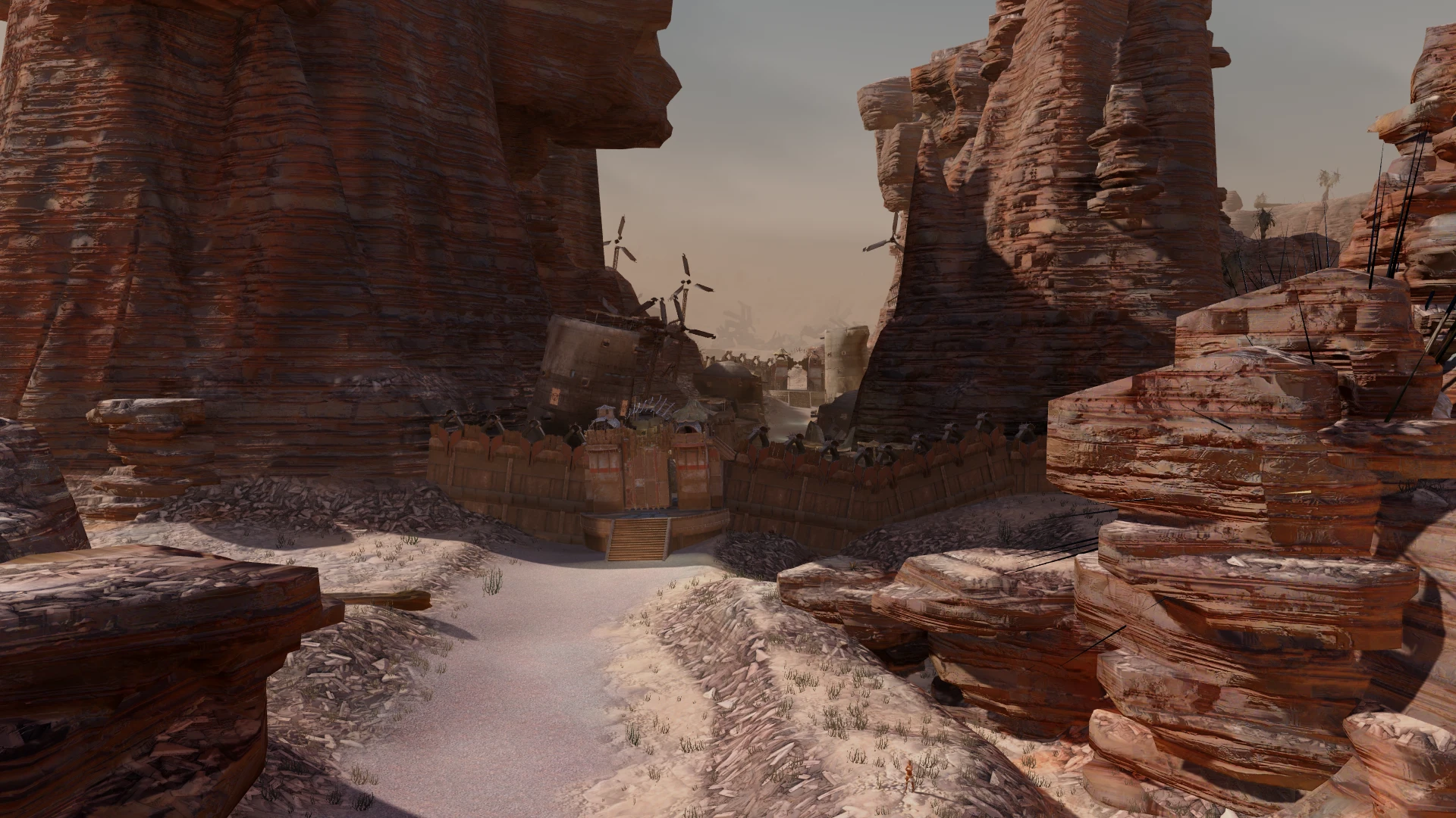 Creator screenshot of a Kenshi settlement rendered in MeitouClient.