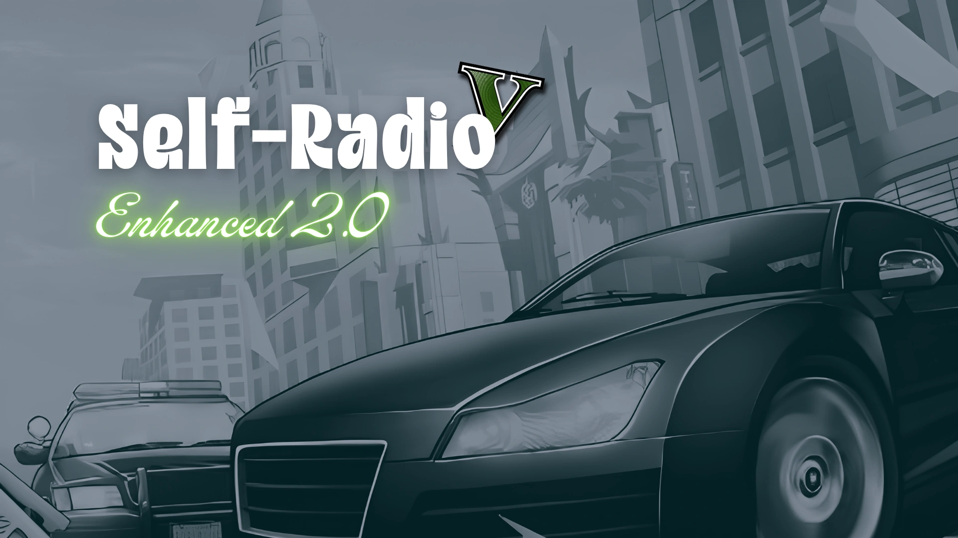 SelfRadio Enhanced 2.0 promotional artwork represents the GTA V custom-radio project.