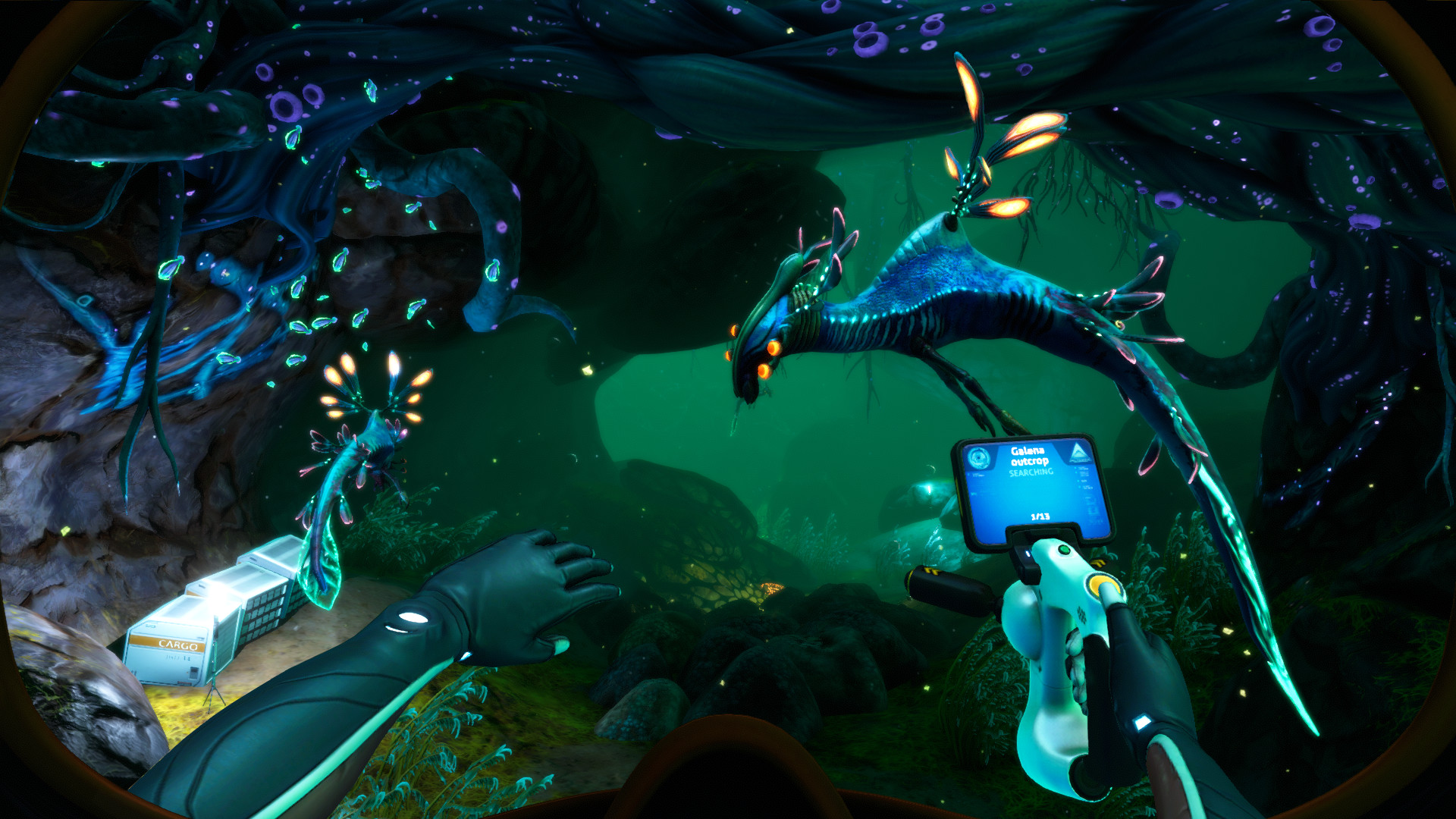Official Subnautica: Below Zero screenshot used as representative base-game context; it does not show ResourceGrower.