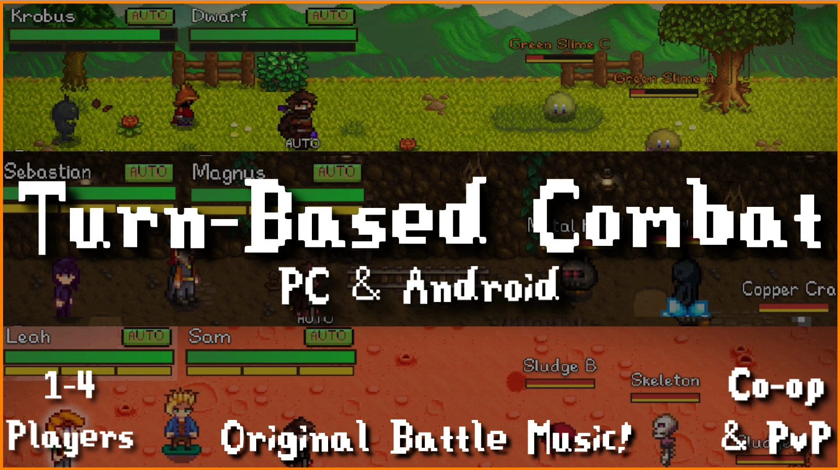 GoodSmarts' general Turn-Based Combat promo. Version 1.5 adds recruitable villagers for desktop single-player; followers are not available on Android or in multiplayer.